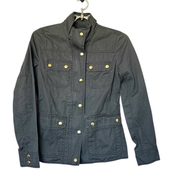 J. Crew Relaxed Boyfriend Field Green Jacket Utility Jacket Military Size XXS - Picture 8 of 9